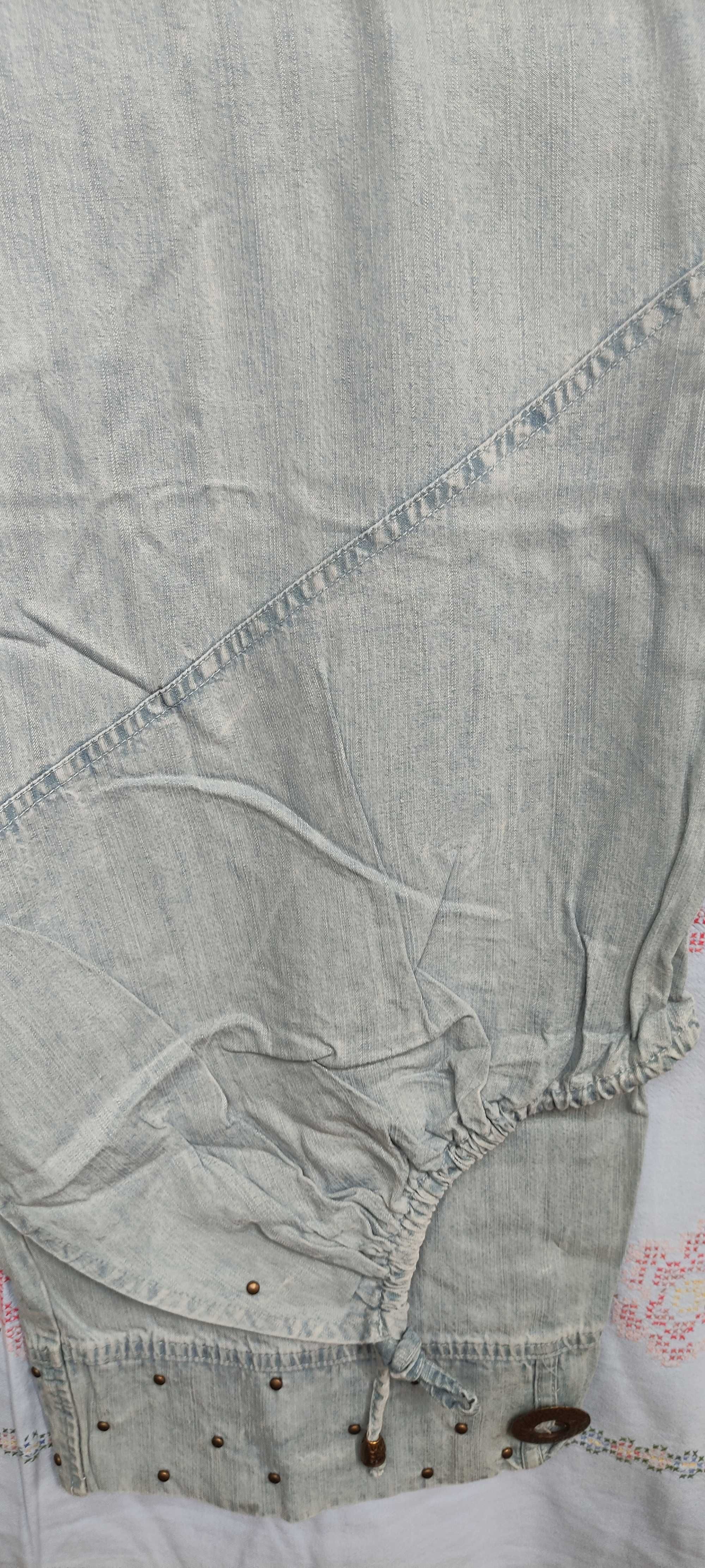 Женские джинсовые бриджи капри батал Дюран DURAN (Турция). Размер 54.