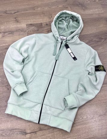 Stone Island zip hoodie tech fleece monogram