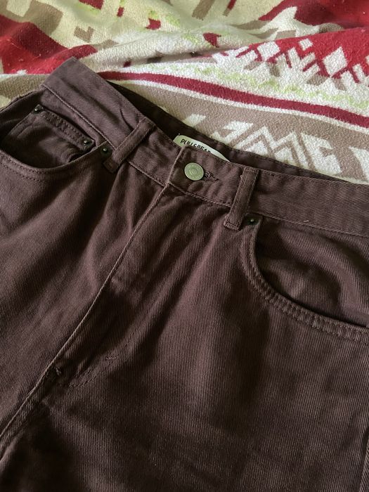 Коричневі джинси Pull and Bear 36
