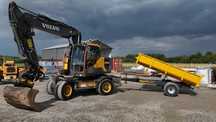 Volvo 160 e  Volvo Ew 160 + Engcon+szczypce+ przyczepa  SUPER STAN
