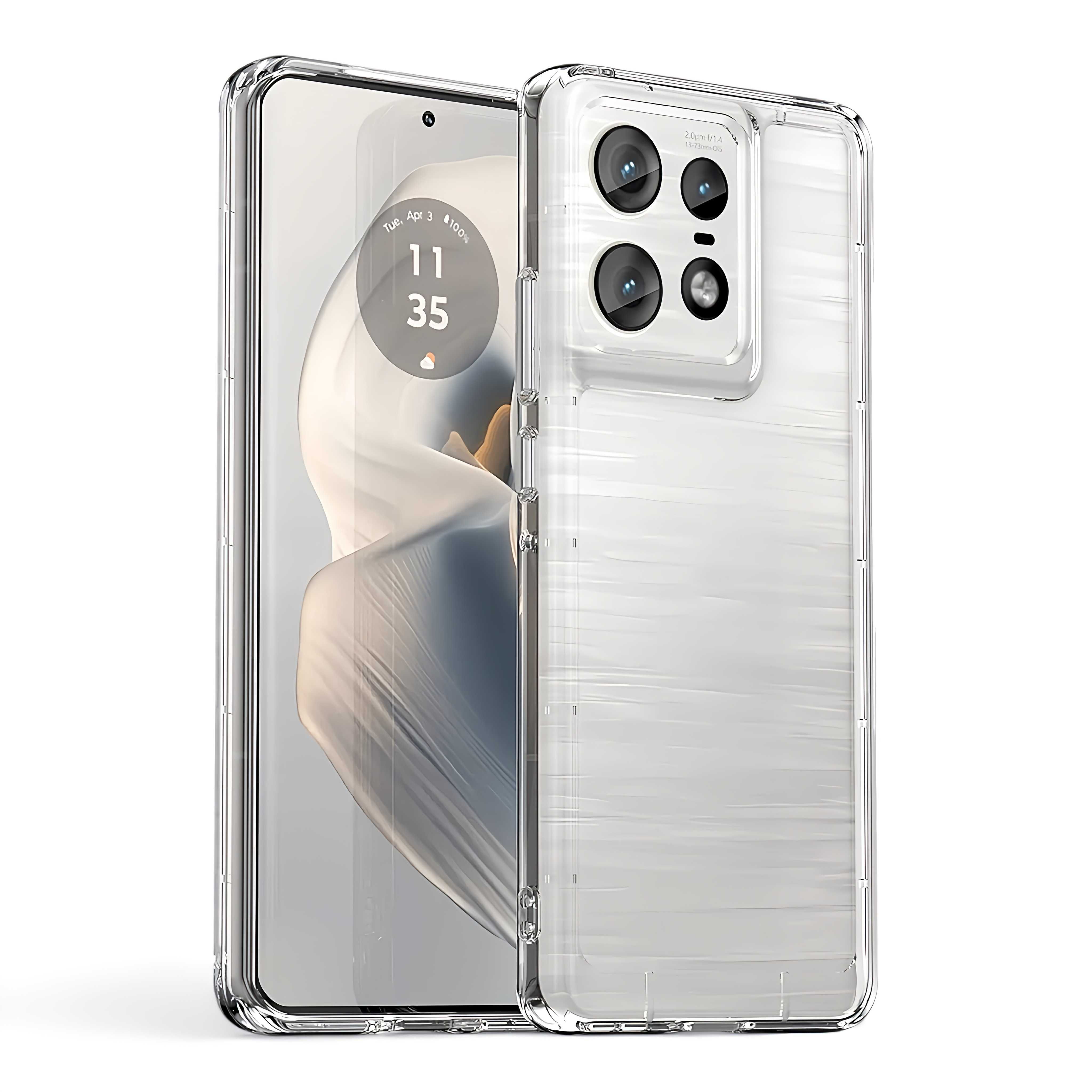 Etui ELEVATE HEXAGON do Motorola Edge 50 Pro - Clear HD