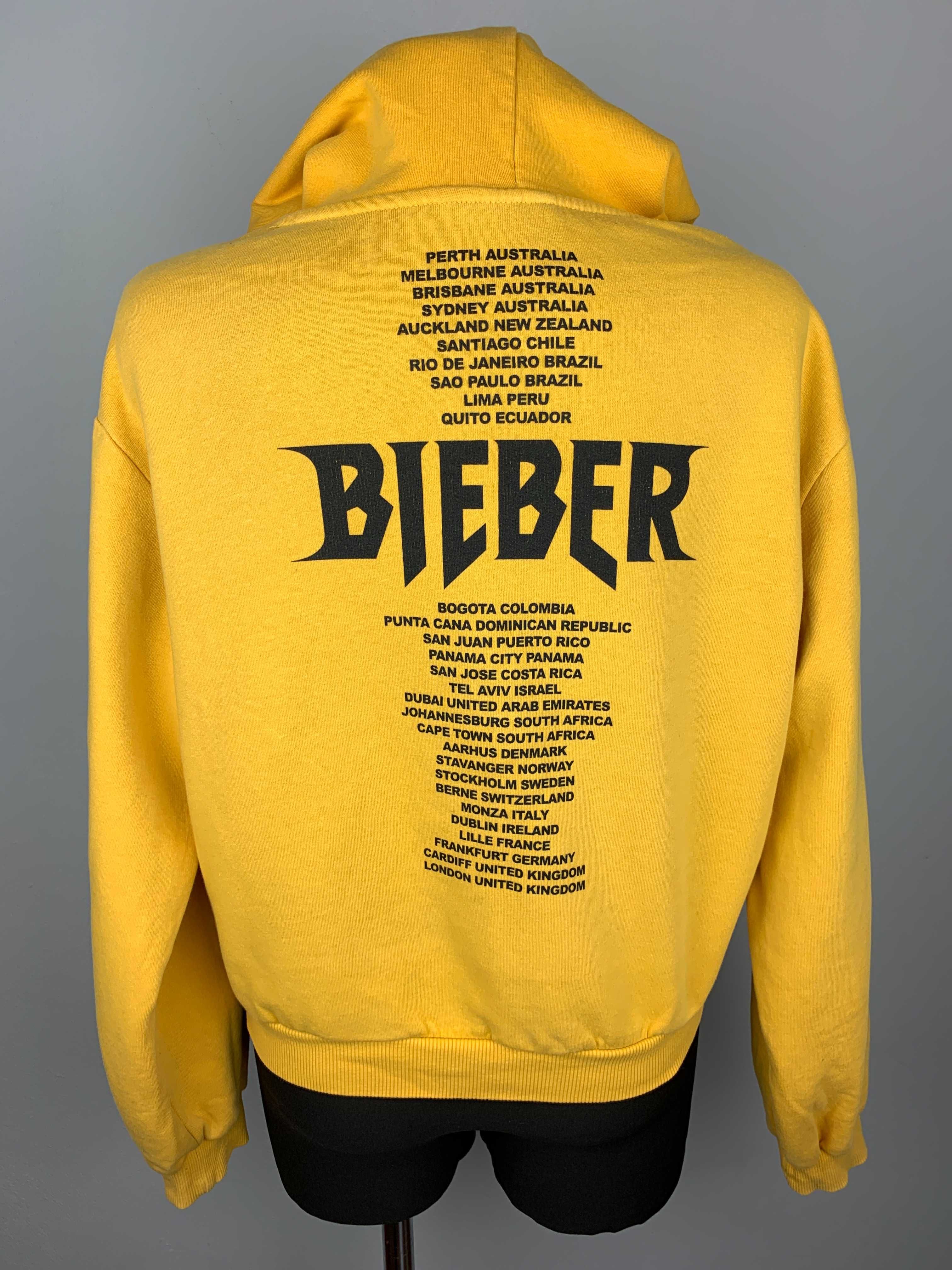 Żółta Damska Bluza z Kapturem H&M Justin Bieber  Rozmiar M