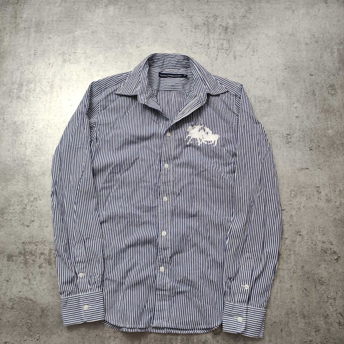 DAMSKA Koszula Elegancka PREMIUM Paski Haft Logo Konik Ralph Lauren