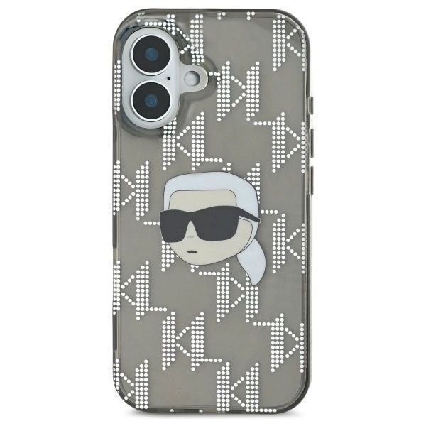 Etui Karl Lagerfeld Iml Karl Head Electroplated Na Iphone 16 - Czarne