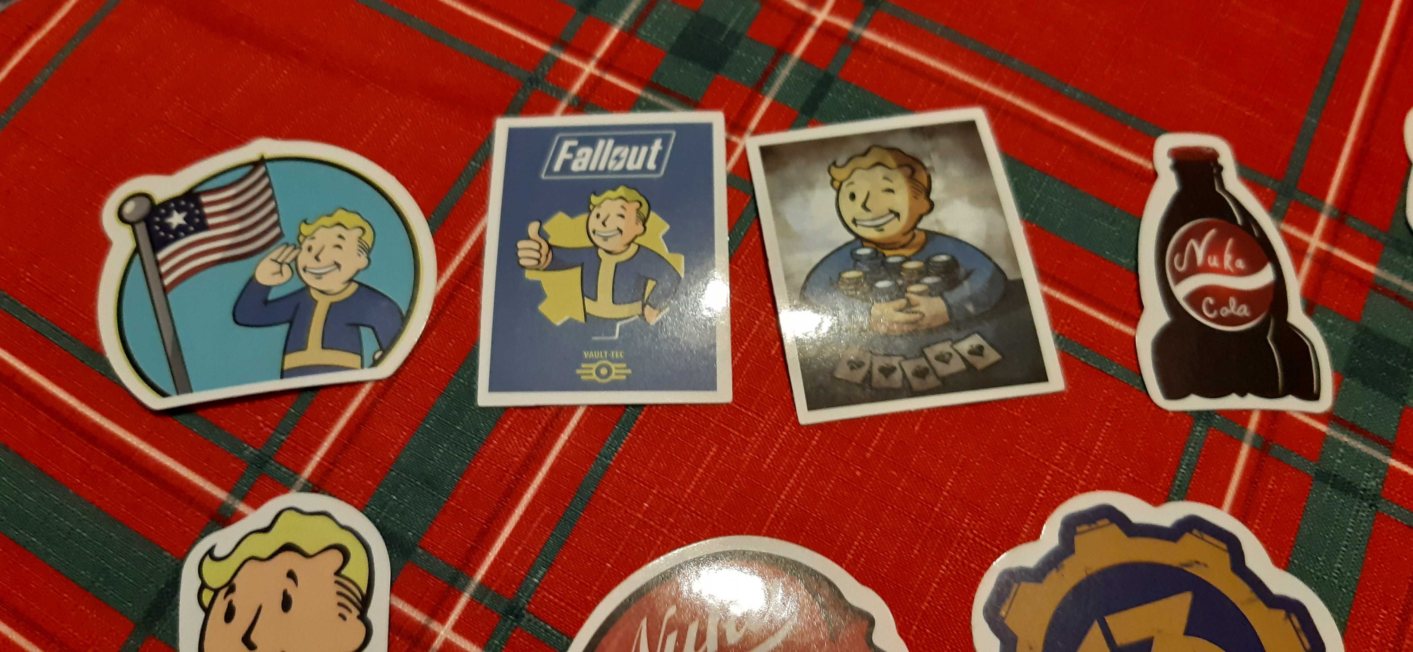 zestaw 10 szt. naklejek z gry fallout retro dla kolekcjonerów