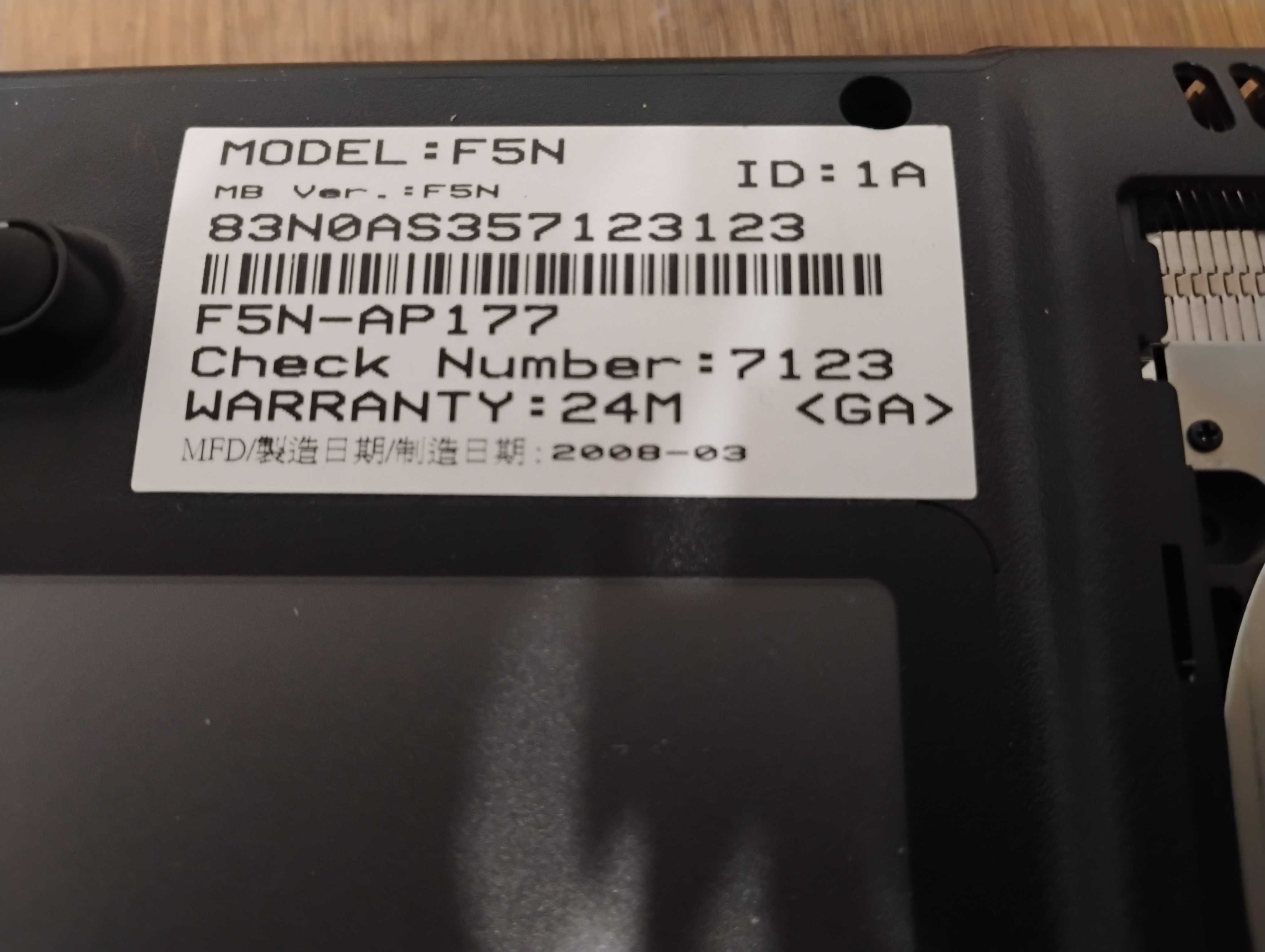 Laptop Asus F5Nseries na części