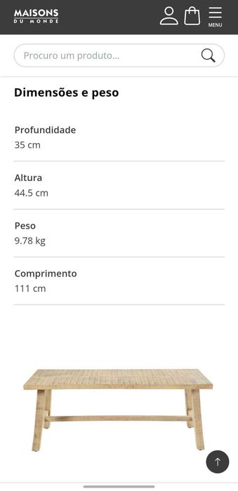 Banco em madeira