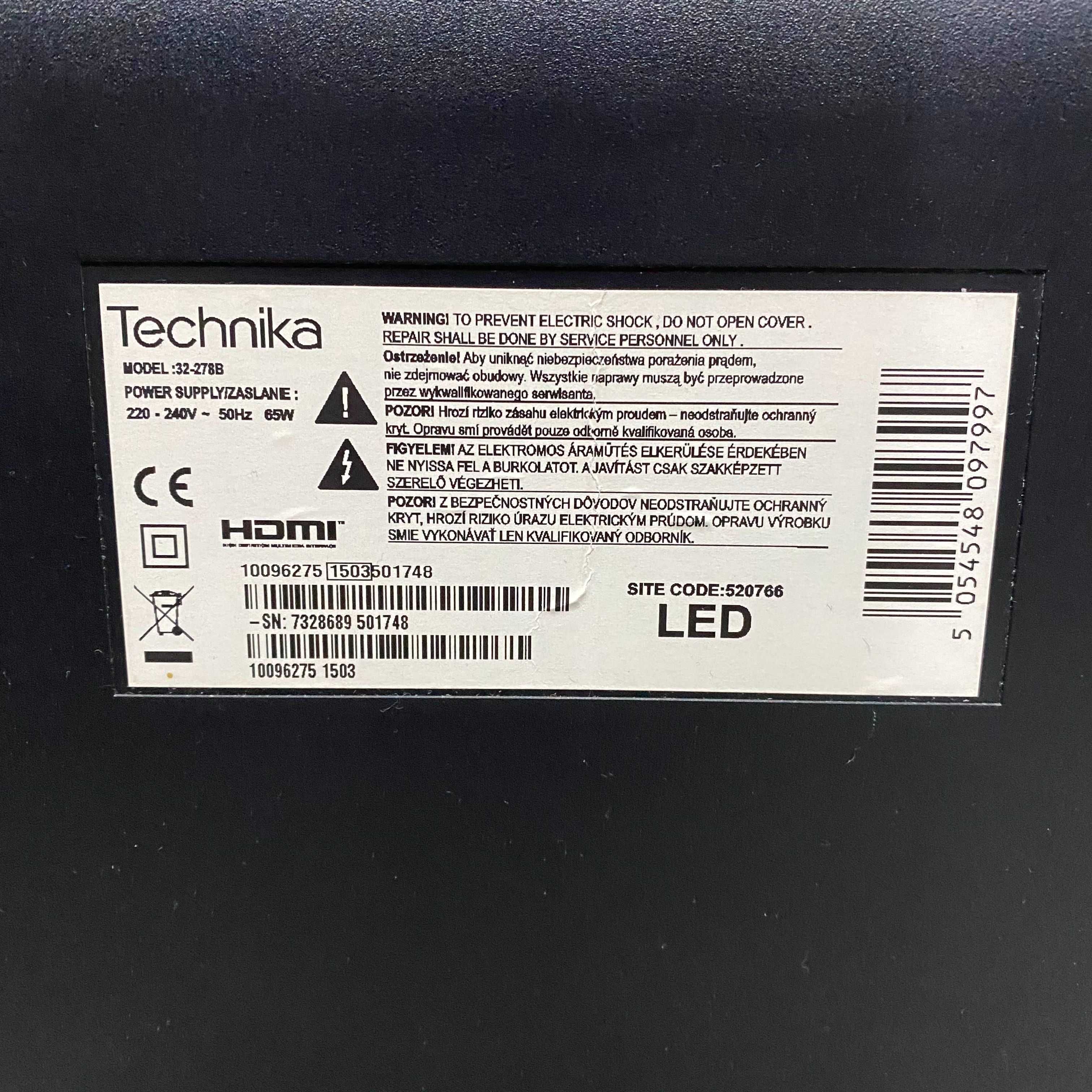 Telewizor Technika 32-278B + Pilot | Sprawny | 32" |