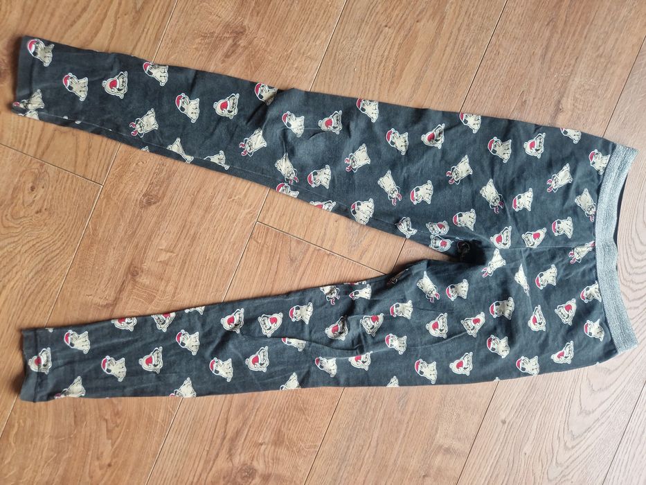 Świąteczne legginsy buldog francuski  152 Destination
