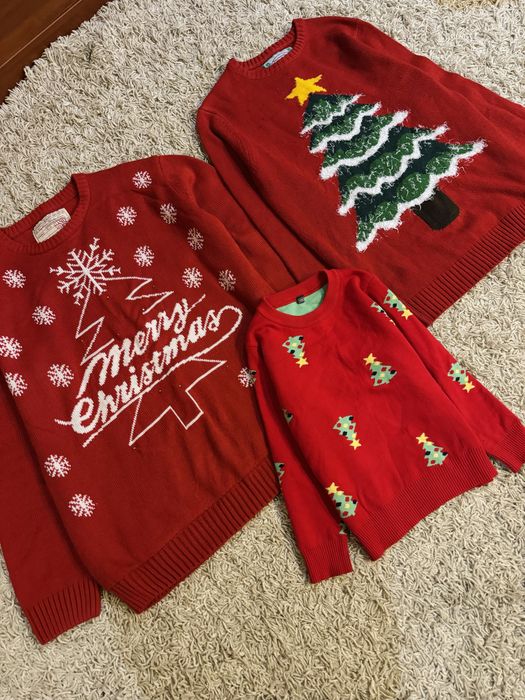 Новорічна, кофта, светр, з ялинкою, фемелі лук