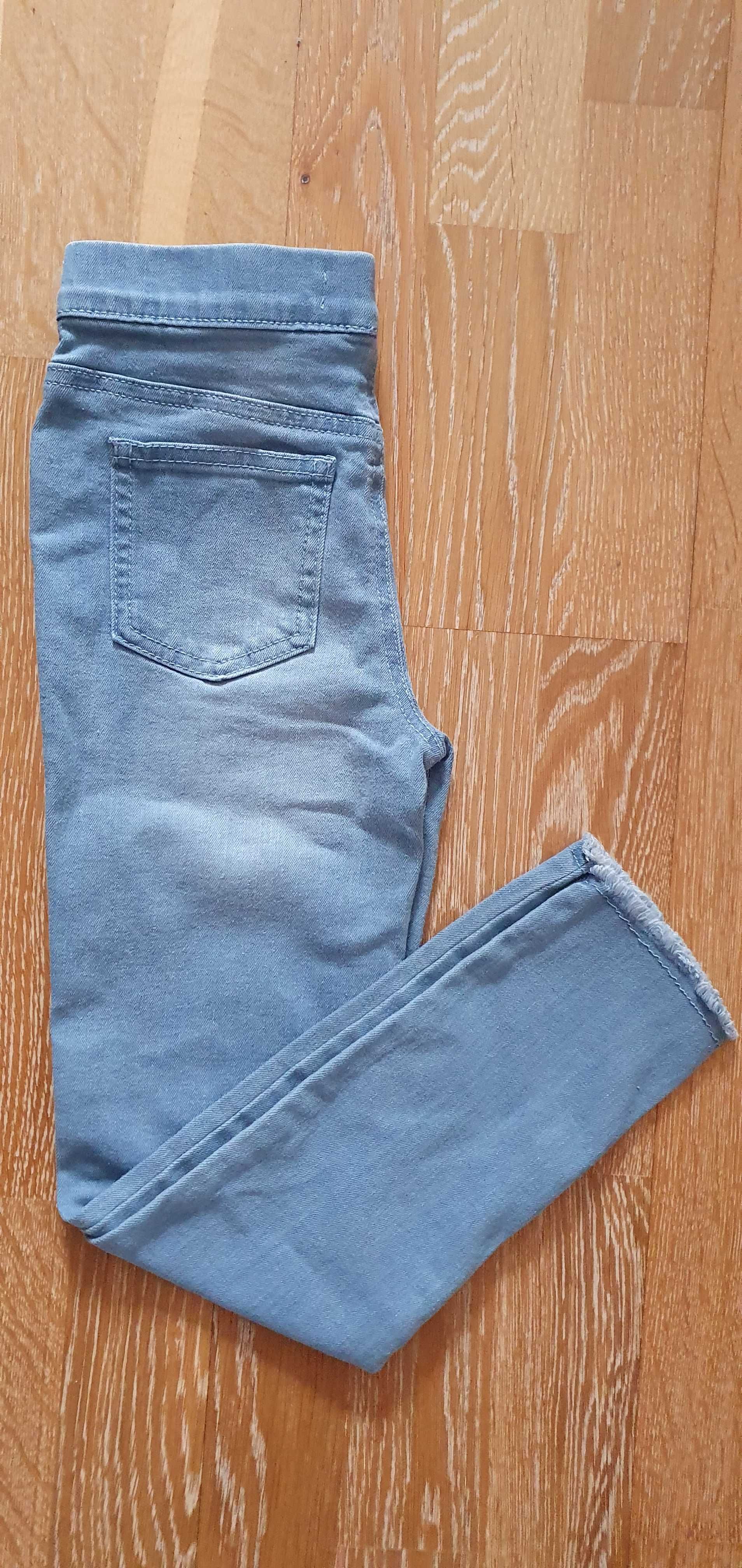 Dziewczece jasnoniebieskie dzinsy na gumce Denim Co roz 134 cm 8-9lat