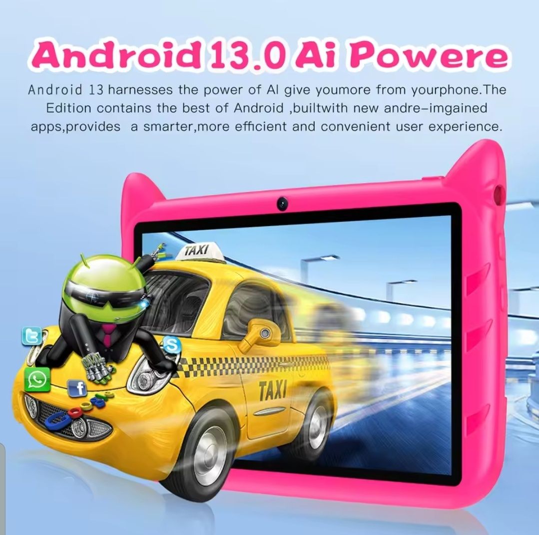 Дитячий планшет Android 13, 4/64gb, акамулятор 4000 мАг,7-дюймовий BDF