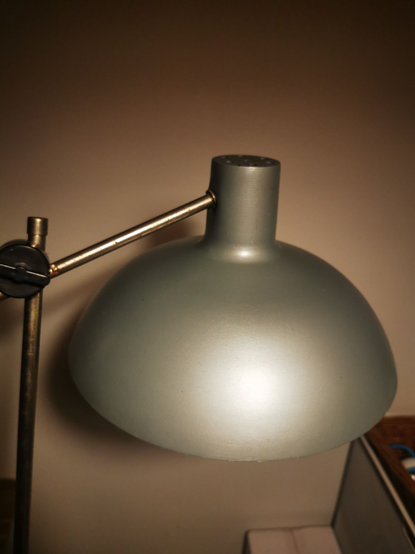 Stara lampka biurkowa PRL kreślarska