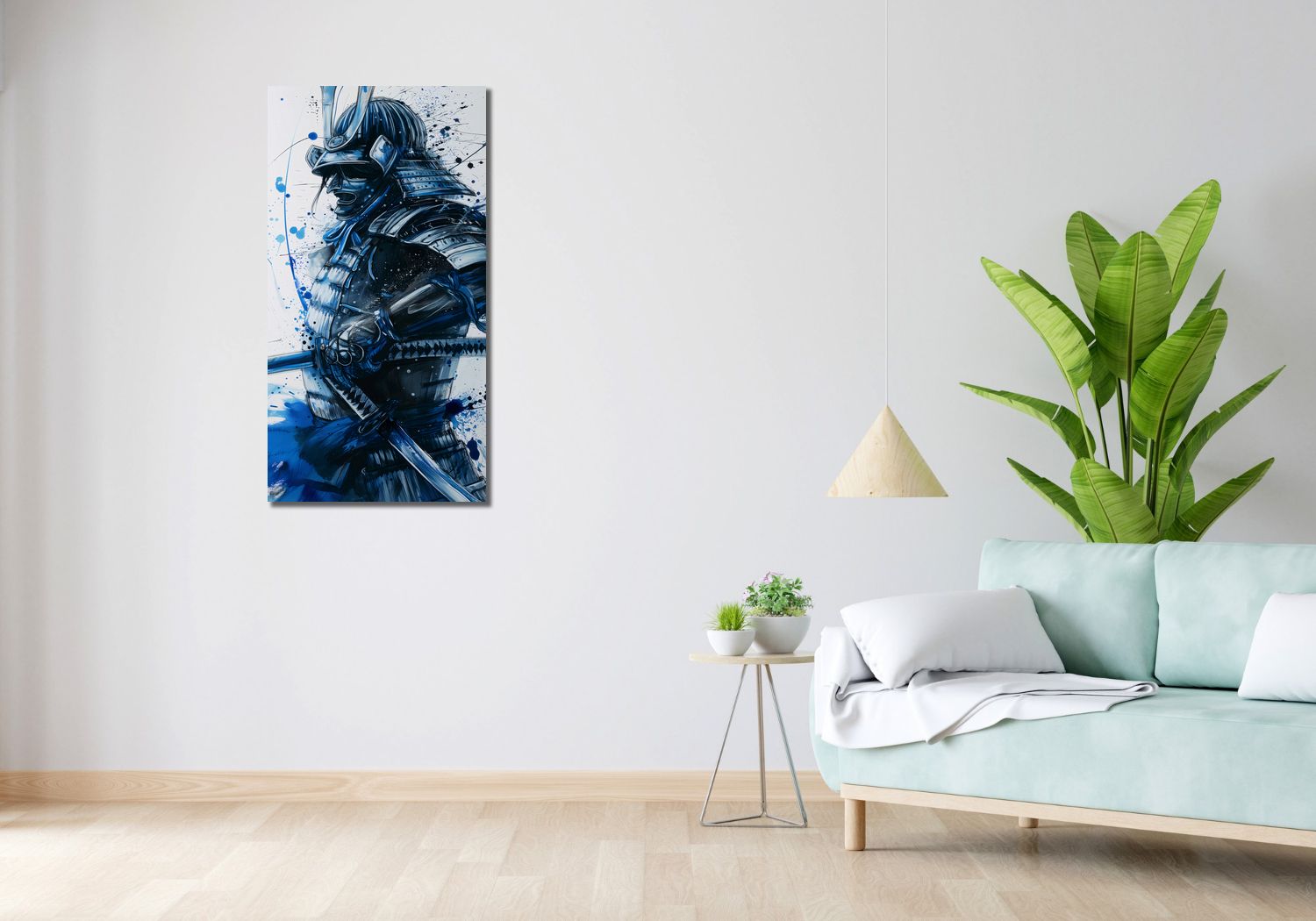 Obraz 50x100cm Samuraj w Błękicie