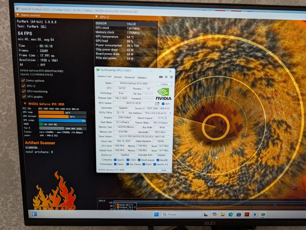 GIGABYTE RTX 3050 6GB (GDDR6) Low Profile | LP | Гарантія