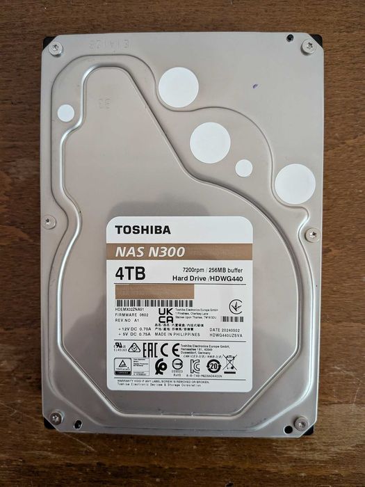 Disco Rígido (HDD) Toshiba N300 4TB (HDWG440) – NAS/Servidor