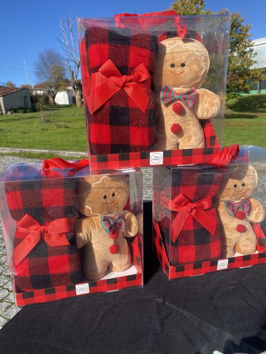 Manta + boneco de gengibre