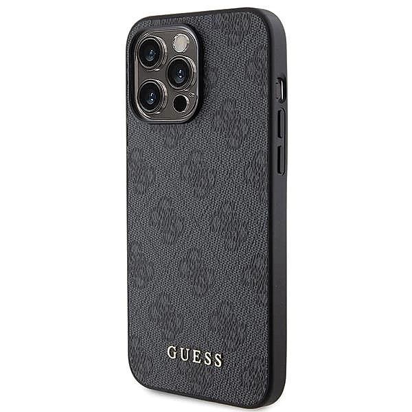 Etui Guess 4g Metal Gold Logo na iPhone 15 Pro - szare