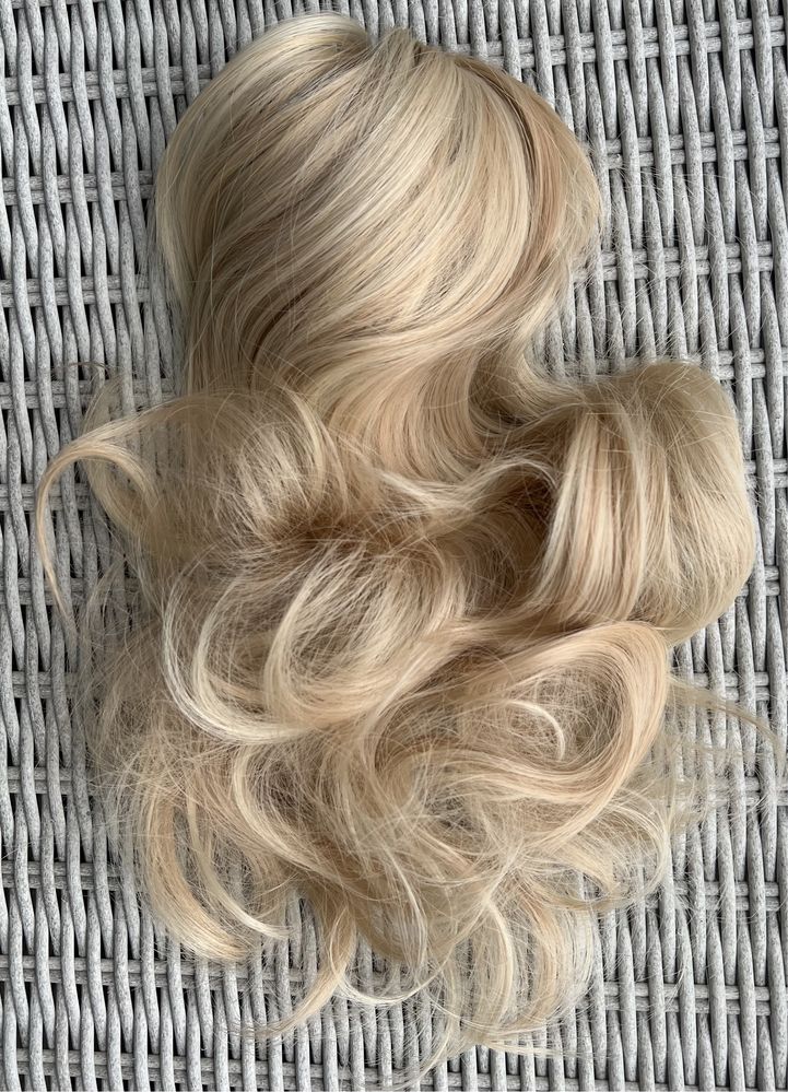 Premium Ultra włosy doczepiane, odcienie blondu, kucyk, treska,( 496 )