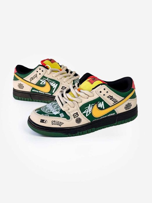 Чоловічі кросівки Nike SB Dunk Low x Stussy BMW кольорові NK704 ТОП