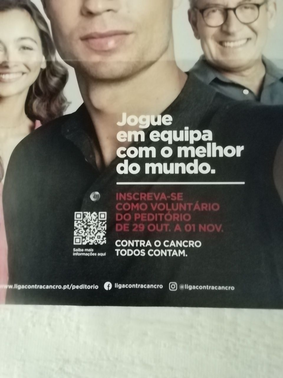 Poster da Liga Portuguesa contra o cancro