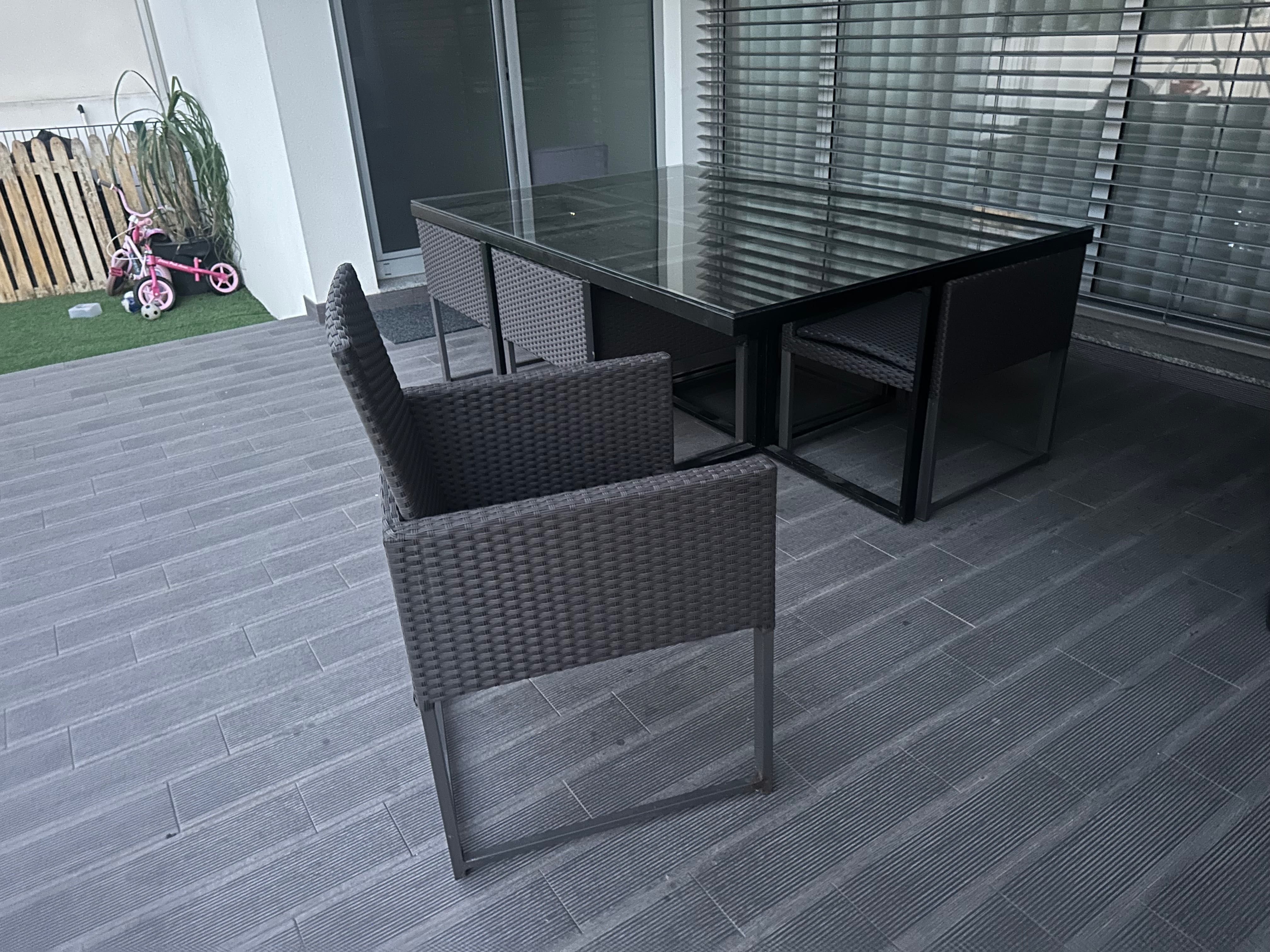 Mesa de jardim 186 x 122 de 8 pessoas