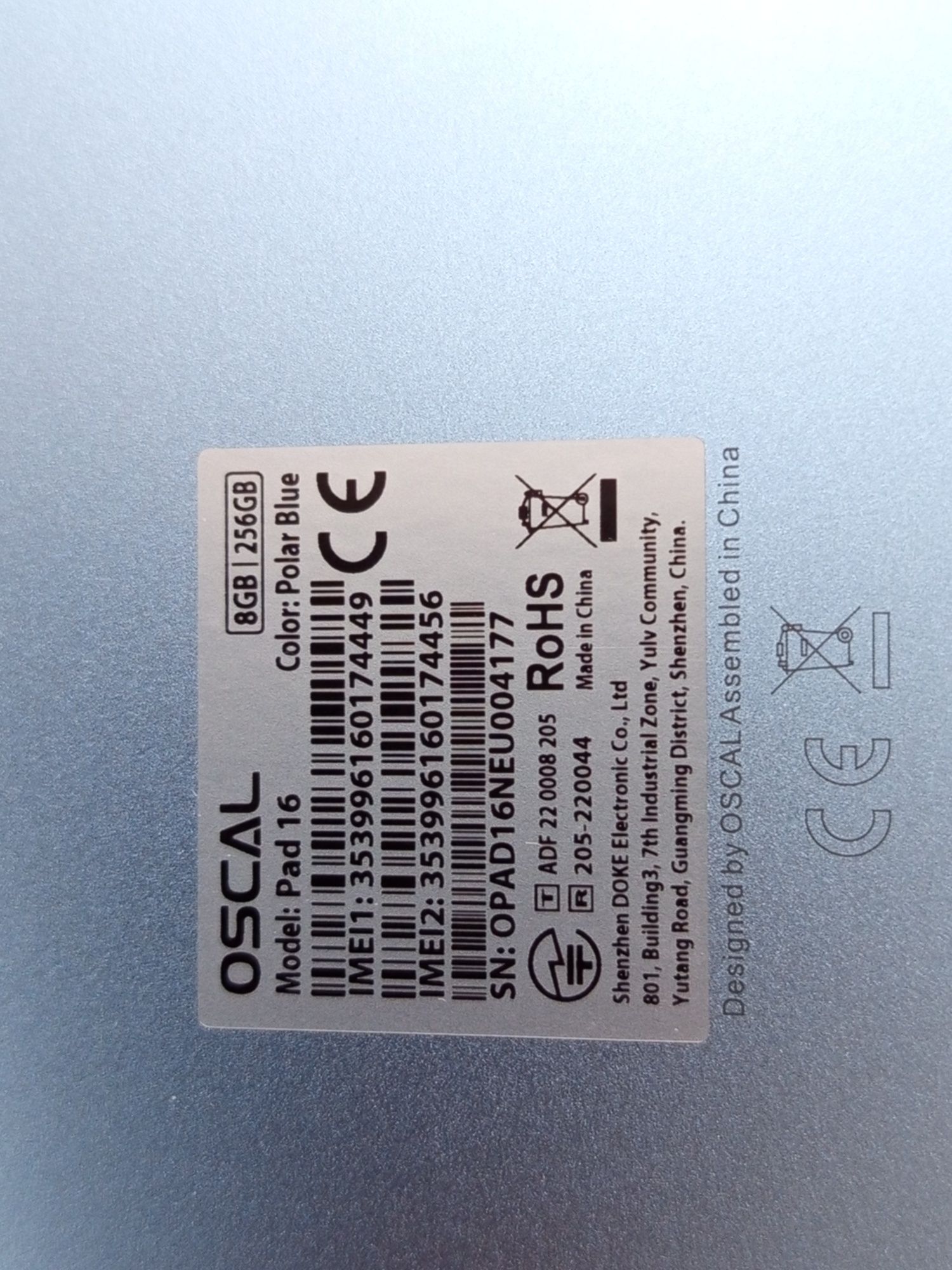 OSCAL Pad16  8GB/256GB