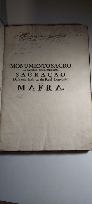 Monumento Sacro Sagração Mafra - Fr. João de S. Joseph do Prado (1751)