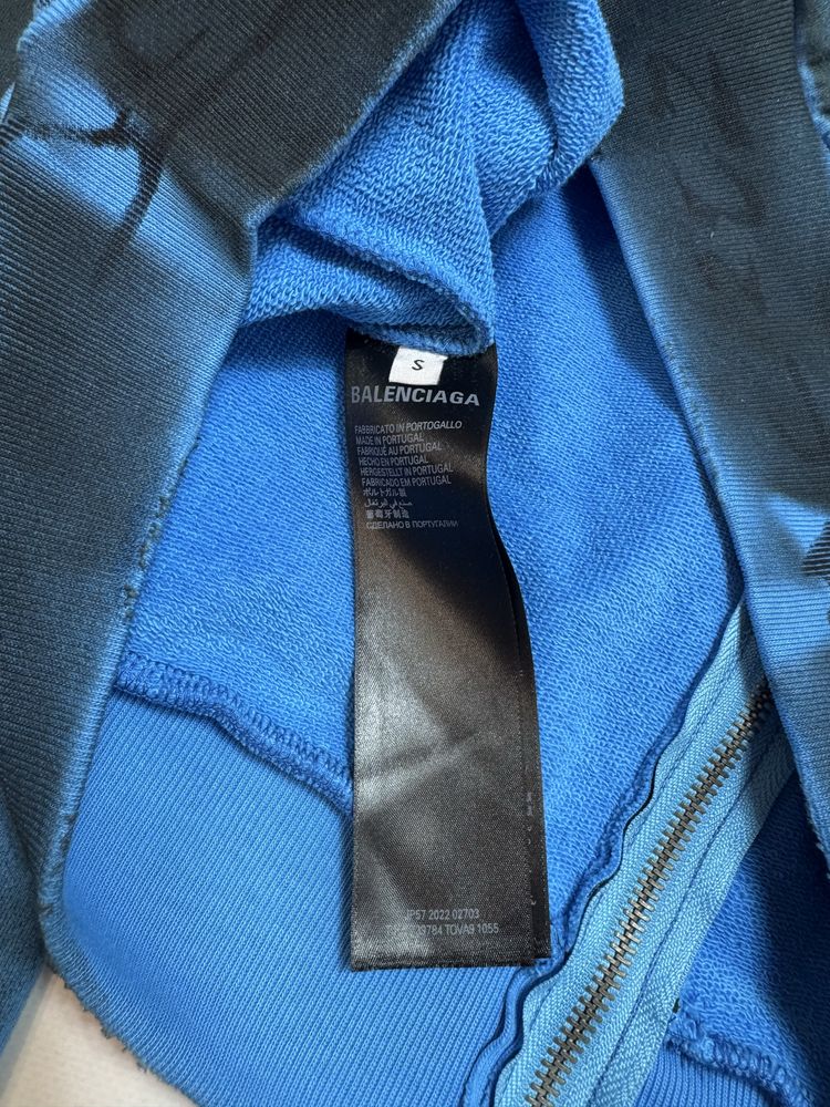 Зіп худі Balenciaga Graffiti Blue Skater Zip up S