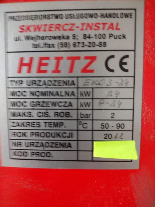 Części do kotła Heitz 24KW