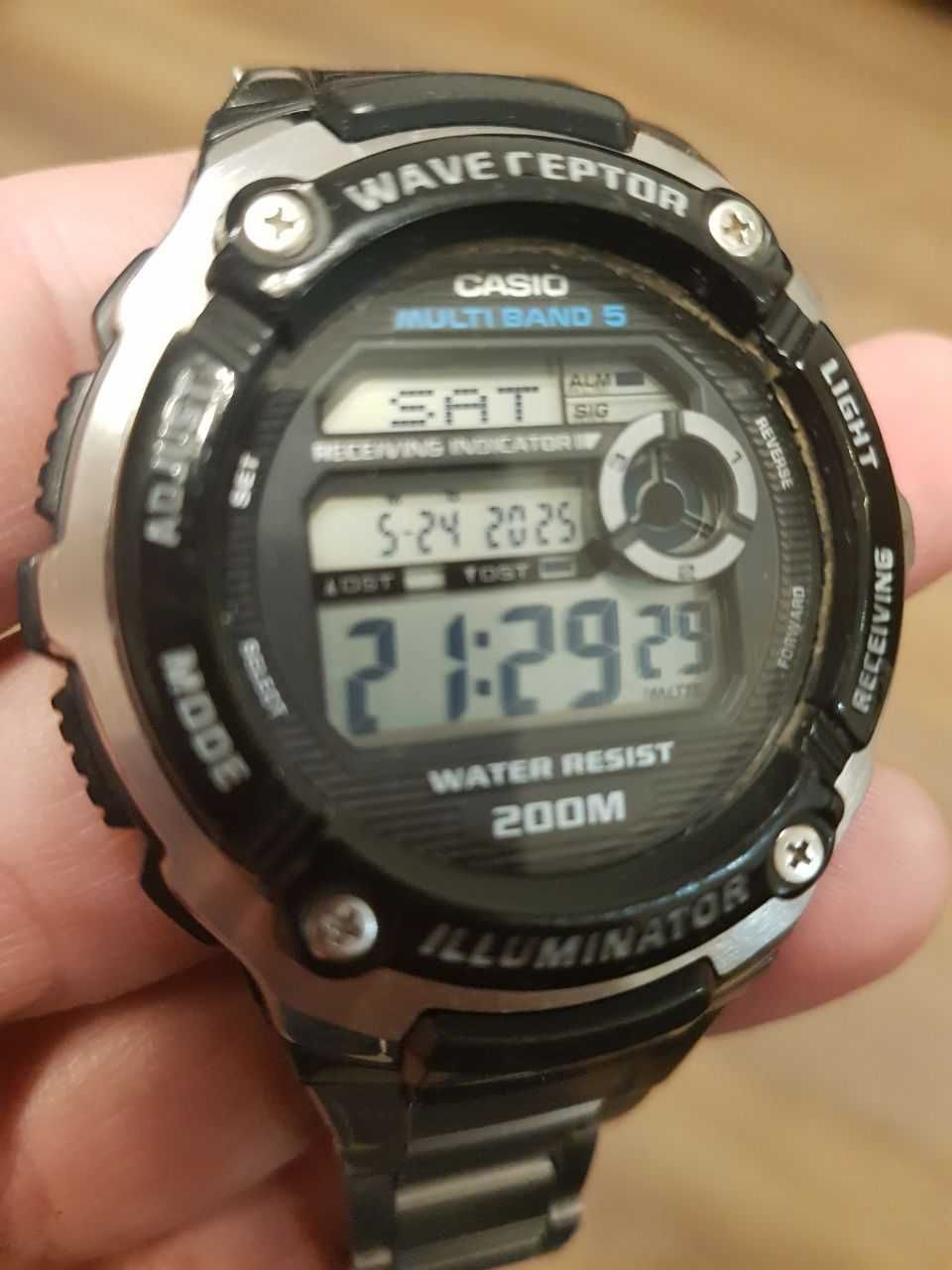Zegarek Casio Wave Ceptor WV-200E Radio Control, bransoleta stalowa