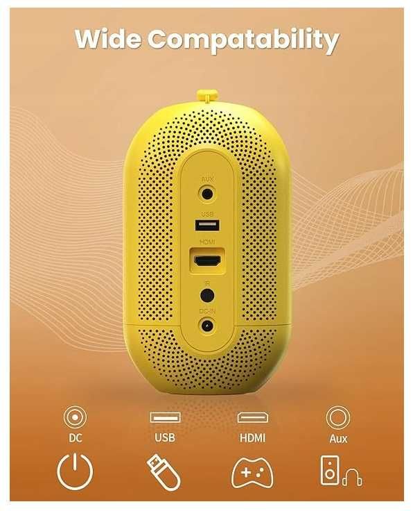 Портативний проектор ETOE D1 EVO HD LED Wi-Fi Bluetooth з динаміками