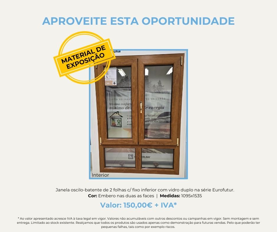 Janelas PVC sem montagem