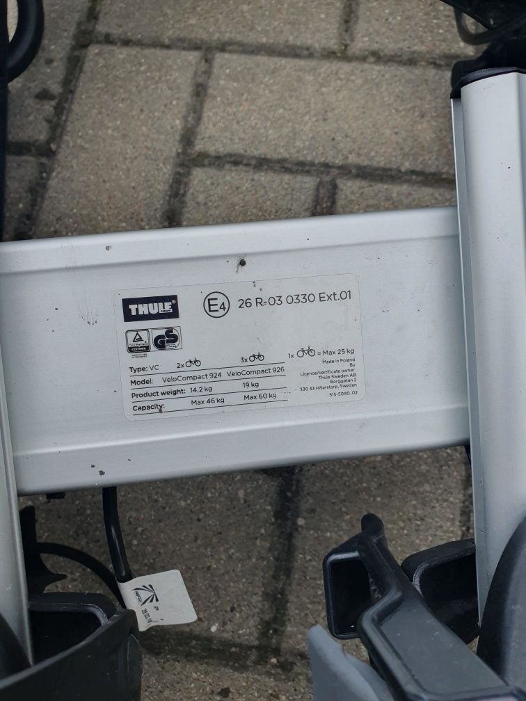 Bagażnik rowerowy Thule VeloCompact 924 na hak