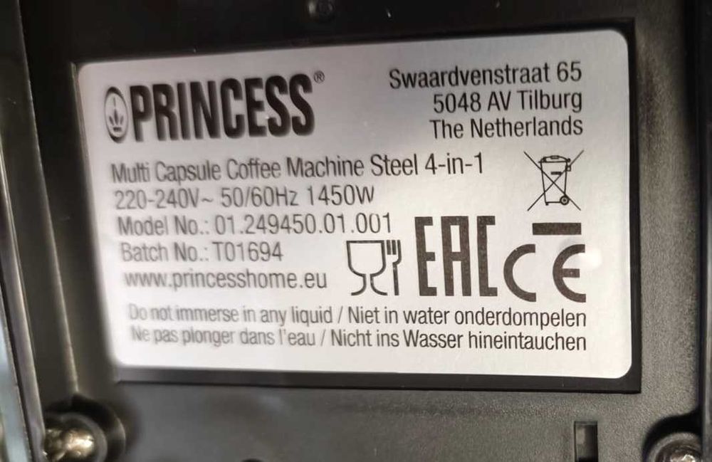 Máquina de café Princess 249450 multi cápsulas