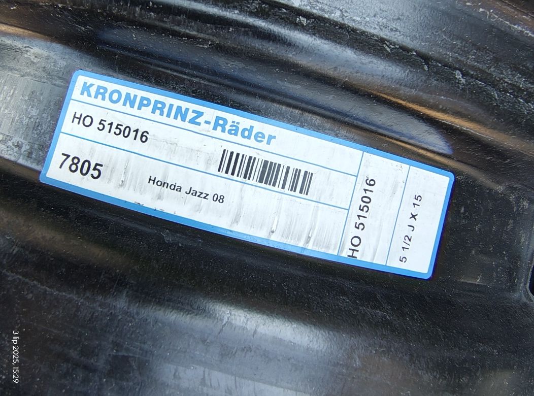 15 Honda 4x100 5,5J et45 kfz7805 HO 515016