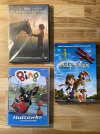Filmy dvd dla dzieci:  Niezwyciężony sekretariat,  Bing,  Mały książę