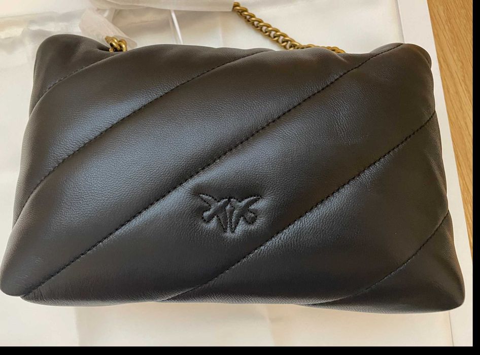 torebka pinko love mini puff złota