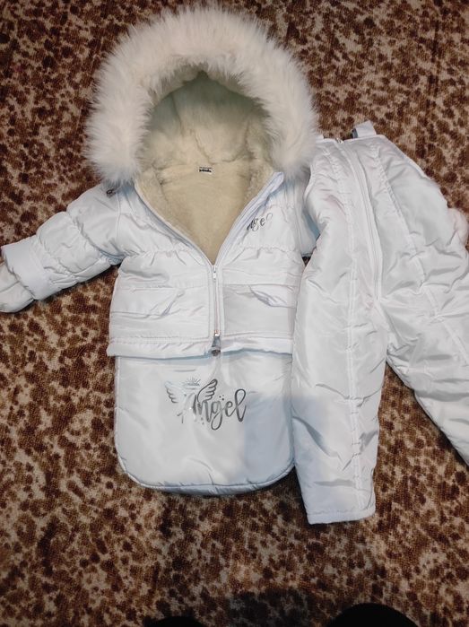 Теплый комбинезон/конверт на овчине