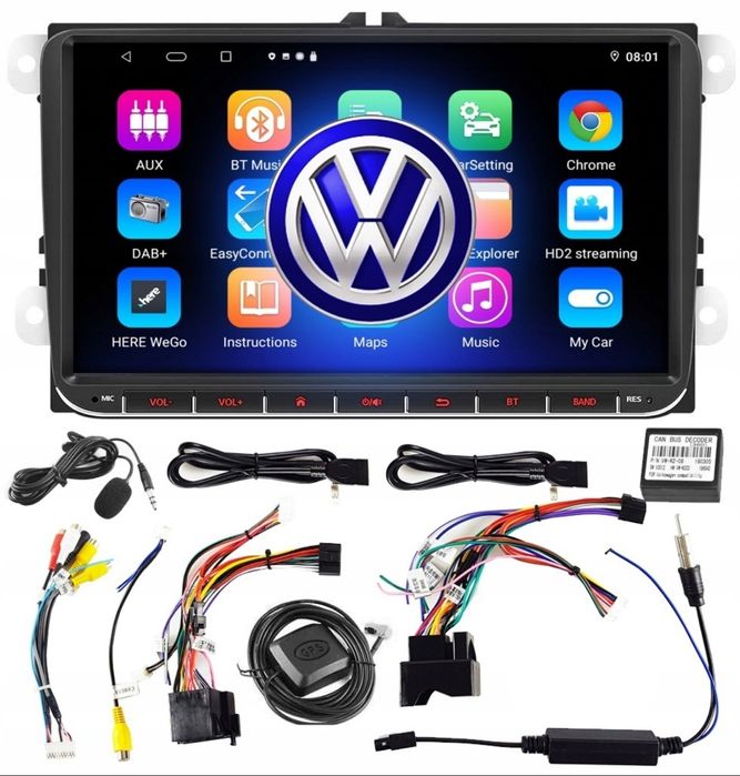 Radio Samochodowe ESSGOO system Android ekran 9" VW POLO GOLF Skoda