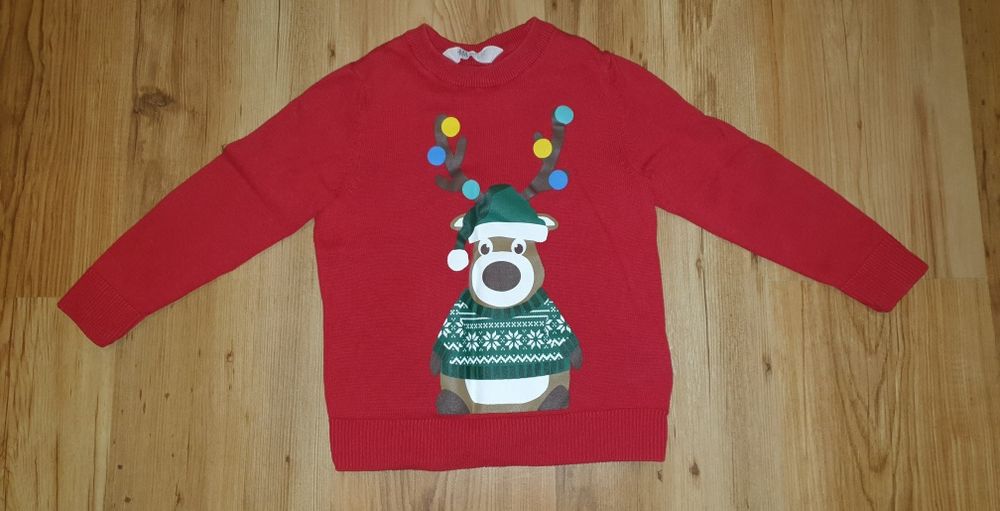 Sweter świąteczna Renifer H&M rozmiar 98/104