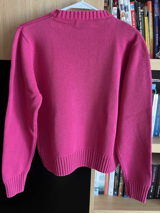 różowy fuksja sweterek sweter damski EMW Pure Classics M bawełna