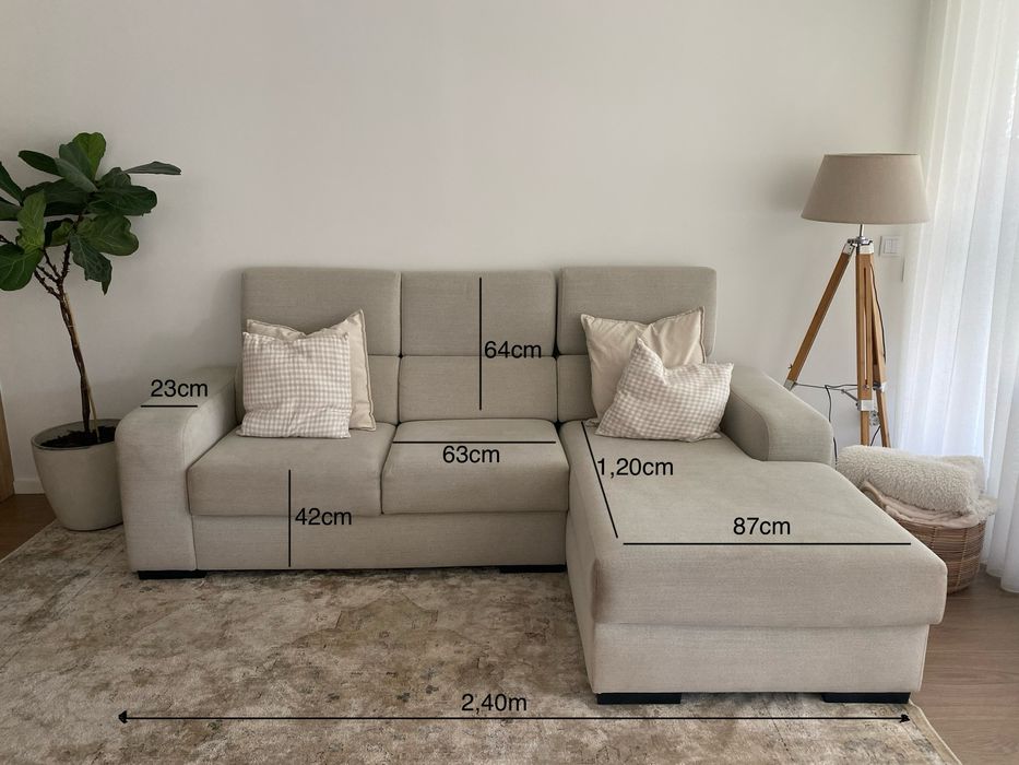 Sofá c/ chaise long