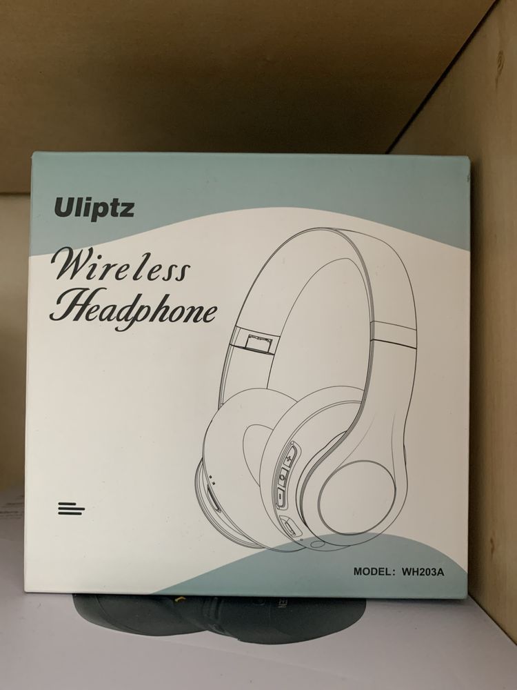 Słuchawki Bluetooth Uliptz - Czarne Bt 5.3 + Jack 3.5 65h