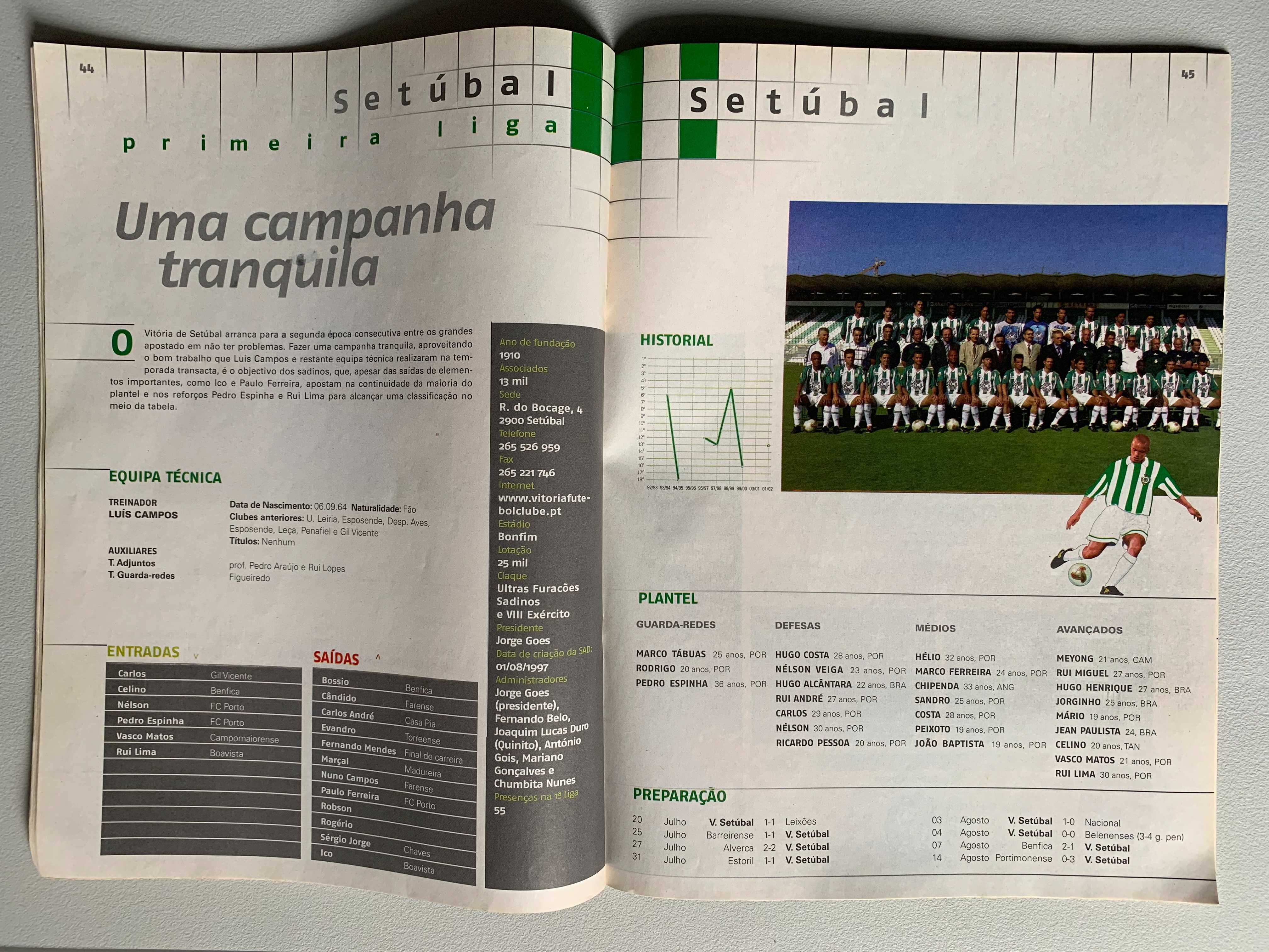 Revista de Futebol - Primeira e Segunda Ligas 2002 / 2003