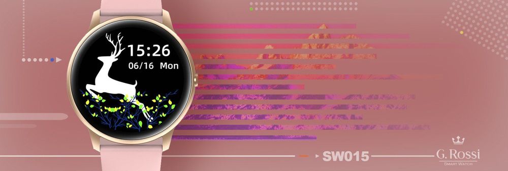 damski smartwatch g.rossi sw015-2 różowy