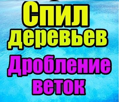 Спил деревьев  Работаем в военное время Дробление ветки