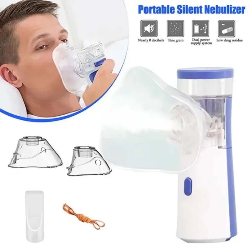 Inhalator siateczkowy nebulizator przenośny bezprzewodowy medyczny