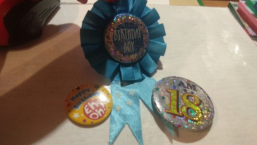 детские значки день рождения Happy Birthday нарядно праздник юбилей