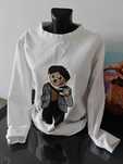 Sweter biała rozmiar m teddy